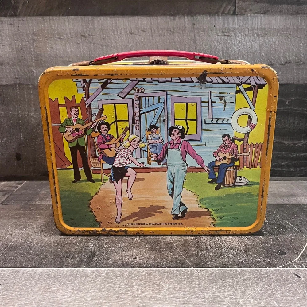 Vintage 1970 Hee Haw Metal Lunch Box Thermos Buck Owens Roy Clark CBS TV Show